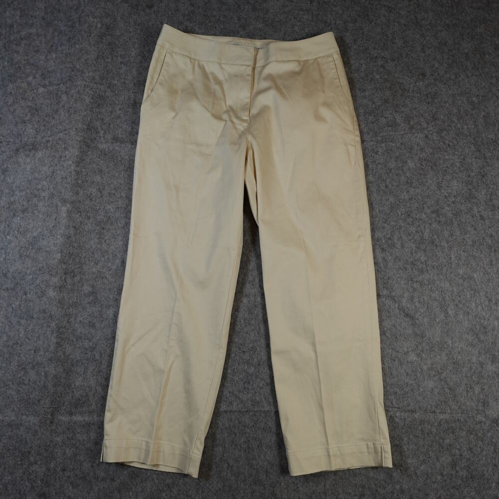 J. Jill Pants Womens 10 NWT Genuine Fit At Waist Chino Ankle 25" Light Yellow